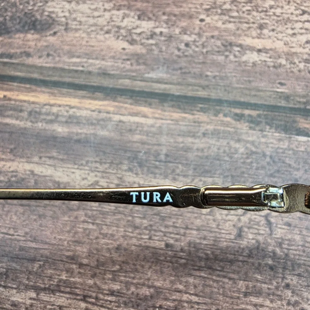 Tura R911 Bronze Metal Oval Eyeglass Frames Braided Temple Detail 52-17-135